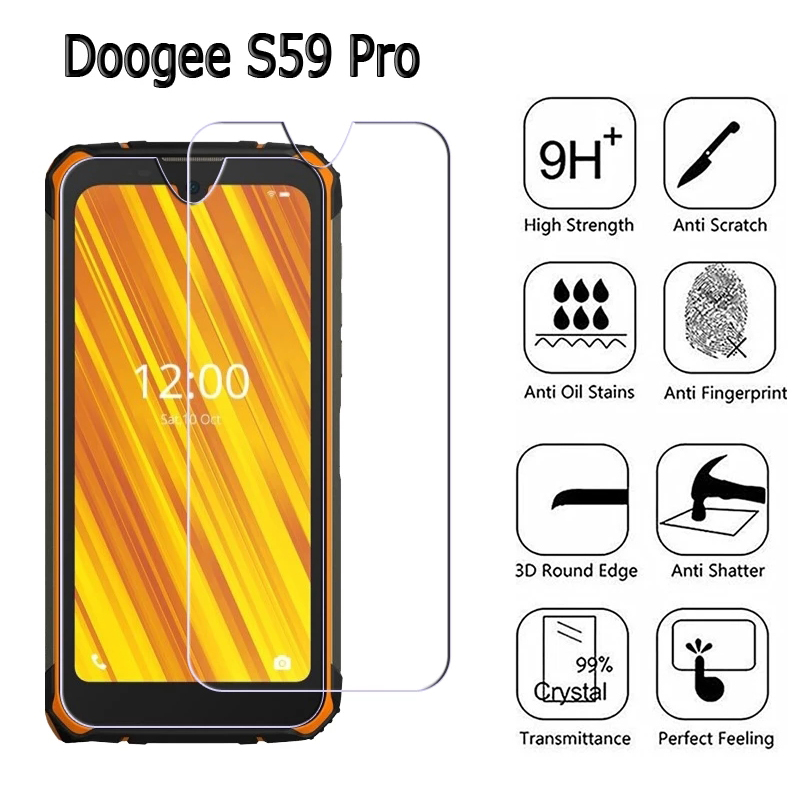 Bakeey-123PCS-for-Doogee-S59-Pro-Front-Film-9H-Anti-Explosion-Anti-Fingerprint-Tempered-Glass-Screen-1868170-1